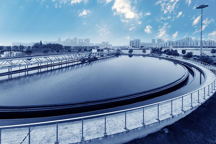 A photo of a water treatment plant.