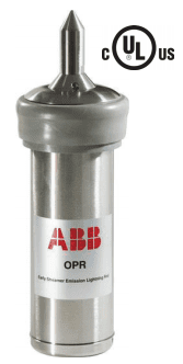 A photo of ABB's newest OPR advance lightning air terminal